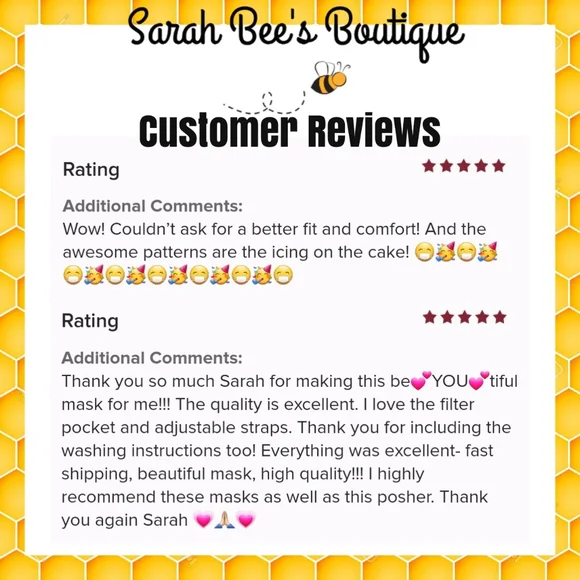 Handmade Sunflowers and Polka Dots Facemask - Picture 8 of 8